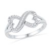 Image 1 : 10KT White Gold 0.16CTW DIAMOND FASHION RING