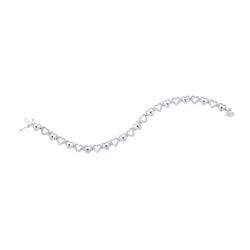 925 Sterling Silver White 0.19CT DIAMOND FASHION BRACEL