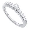 Image 1 : 10KT White Gold 0.25CTW DIAMOND ROUND CENTER BRIDAL RIN