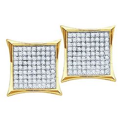 10KT White Gold 0.40CT DIAMOND MICRO PAVE EARRINGS