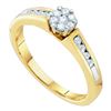 Image 1 : 10KT Yellow Gold 0.27CTW DIAMOND LADIES FLOWER RING