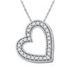 Image 1 : 10KT White Gold 0.12CTW DIAMOND FASHION PENDANT