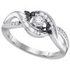 Image 1 : 10KT White Gold 0.30CTW DIAMOND FASHION RING