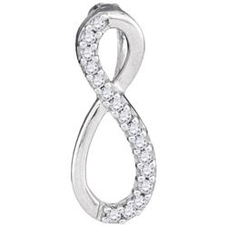 10KT White Gold 0.10CTW DIAMOND FASHION PENDANT