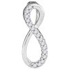 Image 1 : 10KT White Gold 0.10CTW DIAMOND FASHION PENDANT