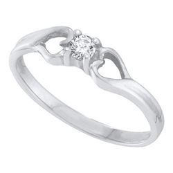 10KT White Gold 0.10CT-DIAMOND PROMISE RING WHITE GOLD