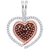 Image 1 : 10KT White Gold Two Tone 0.08CTW DIAMOND FASHION PENDAN