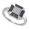 Image 1 : 925 Sterling Silver White 0.20CTW DIAMOND FASHION RING