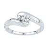 Image 1 : 10KT White Gold 0.12CTW DIAMOND FASHION RING