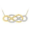 Image 1 : 10K Yellow-gold 0.15CTW DIAMOND FASHION NECKLACE