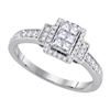 Image 1 : 14KT White Gold 0.38CTW DIAMOND INVISIBLE BRIDAL RING