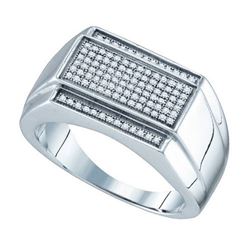 925 Sterling Silver White 0.33CTW DIAMOND MICRO PAVE ME