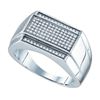 Image 1 : 925 Sterling Silver White 0.33CTW DIAMOND MICRO PAVE ME