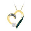 Image 1 : 10K Yellow-gold 0.03CTW MIX COLOR DIAMOND FASHION PENDA