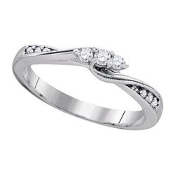 10KT White Gold 0.17CTW DIAMOND BRIDAL RING