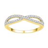 Image 1 : 10K Yellow-gold 0.16CTW DIAMOND FASHION RING