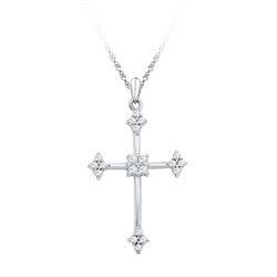 10KT White Gold 0.25CTW DIAMOND FASHION PENDANT
