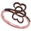 Image 1 : 10KT Rose Gold 0.20CTW DIAMOND MICRO-PAVE RING