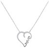 Image 1 : 10KT White Gold 0.08CTW DIAMOND HEART NECKLACE