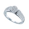 Image 1 : 10KT White Gold 0.25CTW DIAMOND MICRO PAVE RING