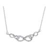 Image 1 : 10KT White Gold 0.15CTW DIAMOND INFINITY PENDNAT