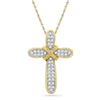 Image 1 : 10K Yellow-gold 0.16CTW DIAMOND FASHION PENDANT