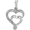 Image 1 : 10KT White Gold 0.01CTW DIAMOND FASHION PENDANT