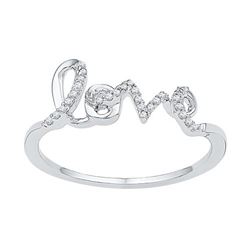 10KT White Gold 0.08CTW DIAMOND FASHION RING