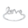 Image 1 : 10KT White Gold 0.08CTW DIAMOND FASHION RING