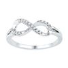 Image 1 : 10KT White Gold 0.08CTW DIAMOND FASHION RING