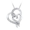 Image 1 : 10KT White Gold 0.10CTW DIAMOND FASHION PENDANT