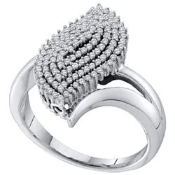 10KT White Gold 0.40CTW DIAMOND MICRO PAVE RING