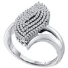 Image 1 : 10KT White Gold 0.40CTW DIAMOND MICRO PAVE RING