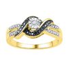 Image 1 : 10K Yellow-gold 0.20CTW BLACK DIAMOND FASHION RING