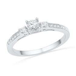 10KT White Gold 0.16CTW DIAMOND FASHION RING