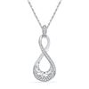 Image 1 : 10KT White Gold 0.20CTW DIAMOND FASHION PENDANT