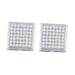 10KT White Gold 0.33CTW DIAMOND MICRO PAVE EARRINGS