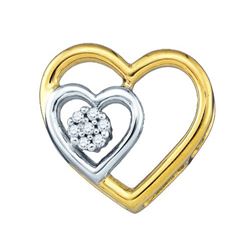 10KT Yellow Gold Two Tone 0.03CTW DIAMOND MICRO-PAVE PE