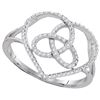 Image 1 : 10KT White Gold 0.17CTW DIAMOND HEART RING