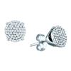 Image 1 : 10KT White Gold 0.33CTW DIAMOND MICRO PAVE EARRING