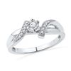 Image 1 : 10KT White Gold 0.10CTW DIAMOND FASHION RING