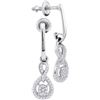 Image 1 : 10KT White Gold 0.20CTW DIAMOND MICRO-PAVE EARRING