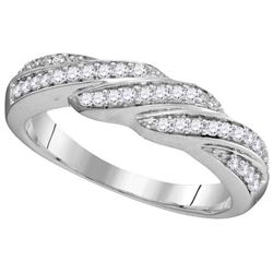 10KT White Gold 0.25CTW DIAMOND FASHION RING