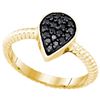 Image 1 : 10K Yellow-gold 0.20CTW DIAMOND FASHION RING