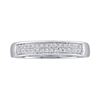 Image 1 : 10KT White Gold 0.10CTW DIAMOND LADIES MICRO PAVE BAND