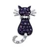 Image 1 : 10KT White Gold 0.33CTW COGNAC DIAMOND CAT PENDANT