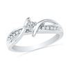 Image 1 : 10KT White Gold 0.20CTW DIAMOND FASHION RING