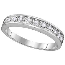 10kt White Gold Womens Round Natural Diamond Fashion Ba