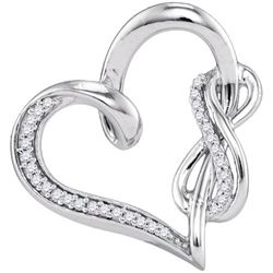 925 Sterling Silver White 0.12CTW DIAMOND FASHION PENDA