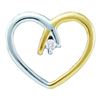 Image 1 : 10KT Yellow Gold 0.03CTW DIAMOND HEART PENDANT